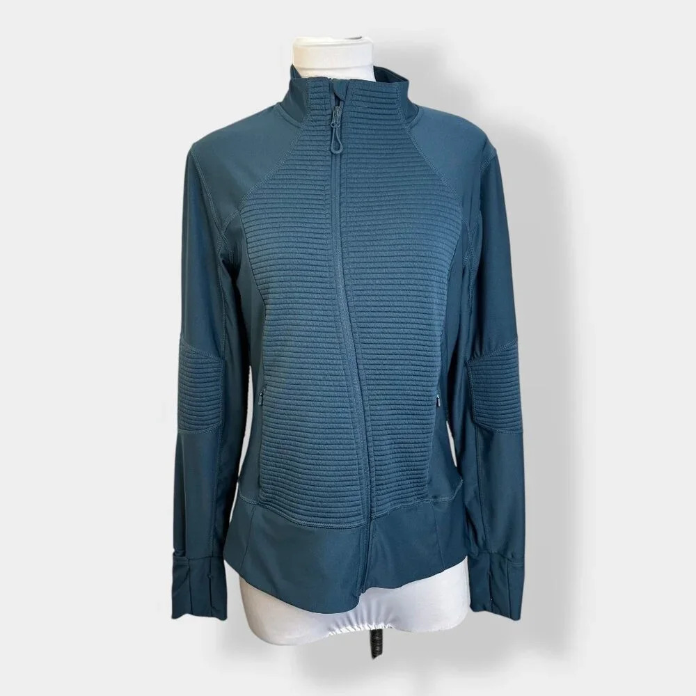 Mondetta Teal Ribbed Athletic Jacket‎ Large